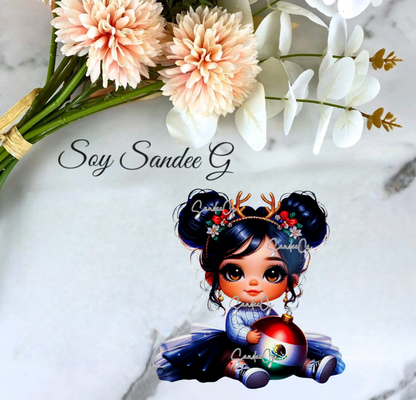 Mexican Ornament Girl - UVDTF Decal for cups/hard surfaces sticker