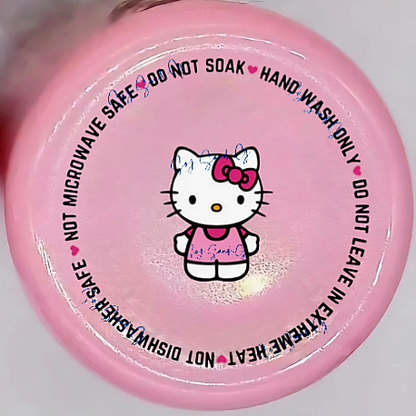 Hello Kitty Cup Care - UVDTF Decal with cup instructions sticker