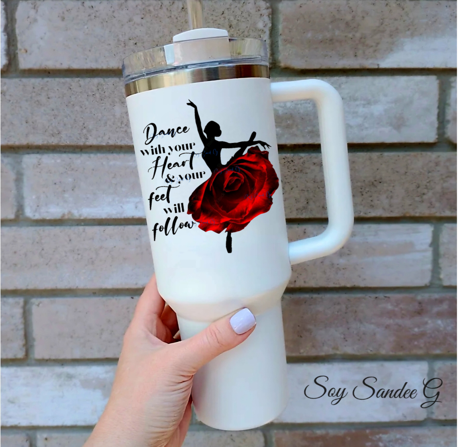 Dance With Your Heart & Your Feet Will Follow - Small UVDTF Decal for cups/hard surfaces sticker
