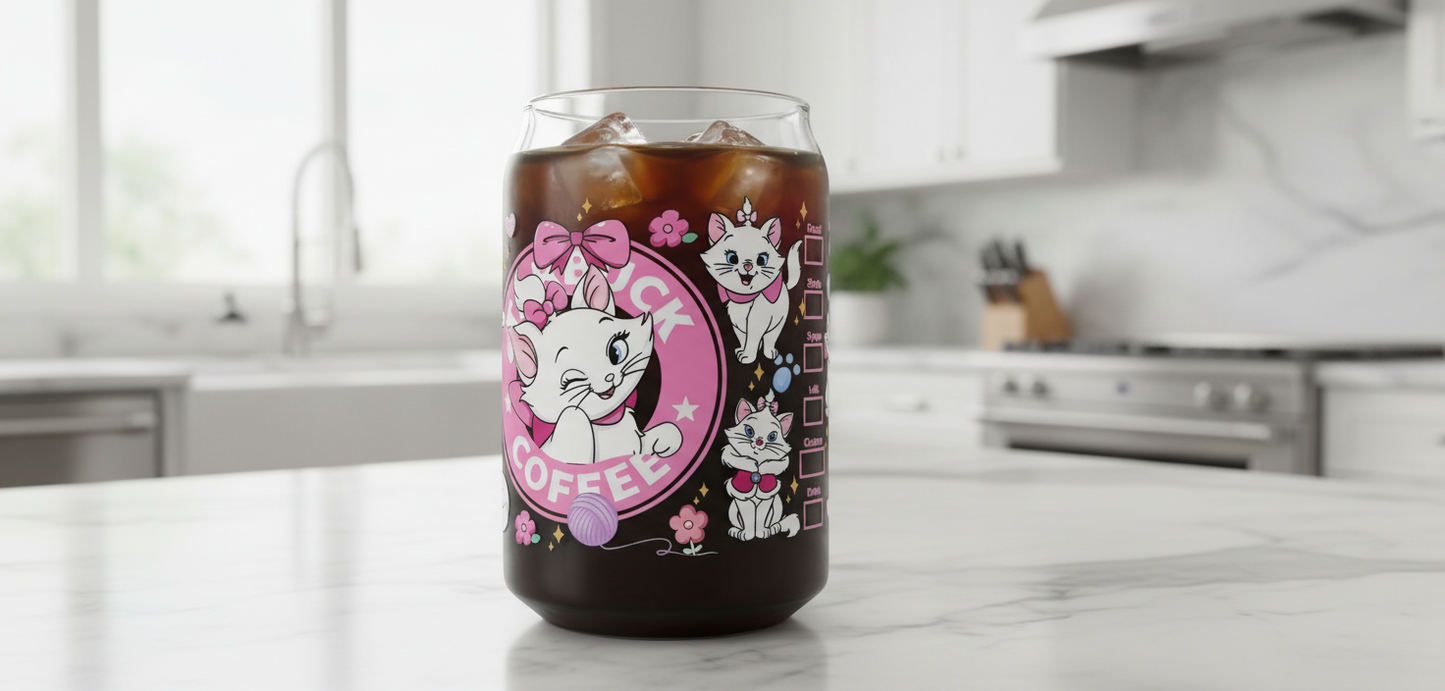 Winking Cat  - UVDTF Wrap for cups/hard surfaces sticker