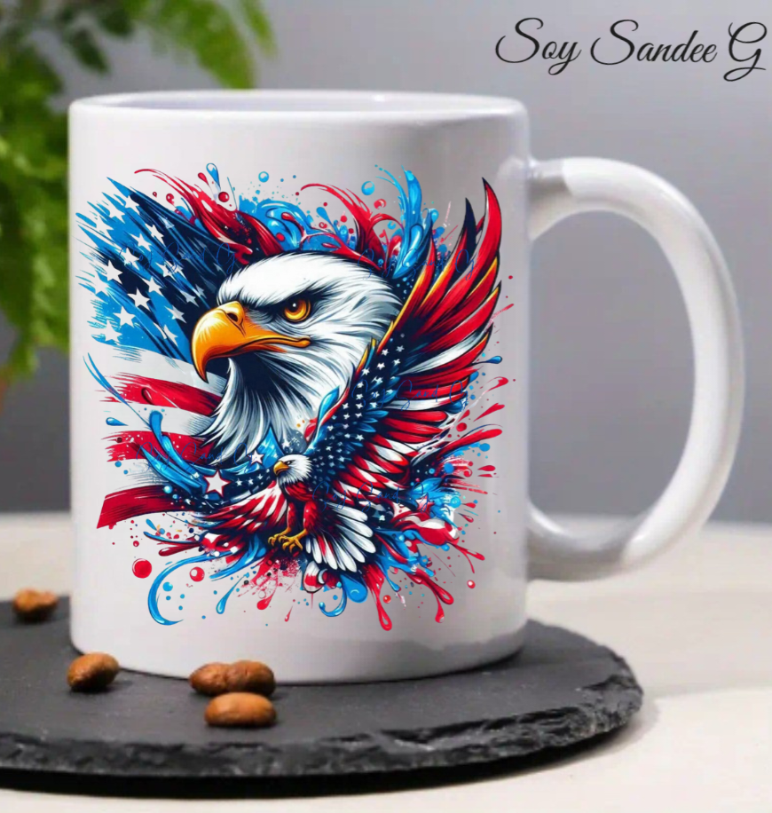 Patriotic Eagle #4 - UVDTF Decal for cups/hard surfaces sticker