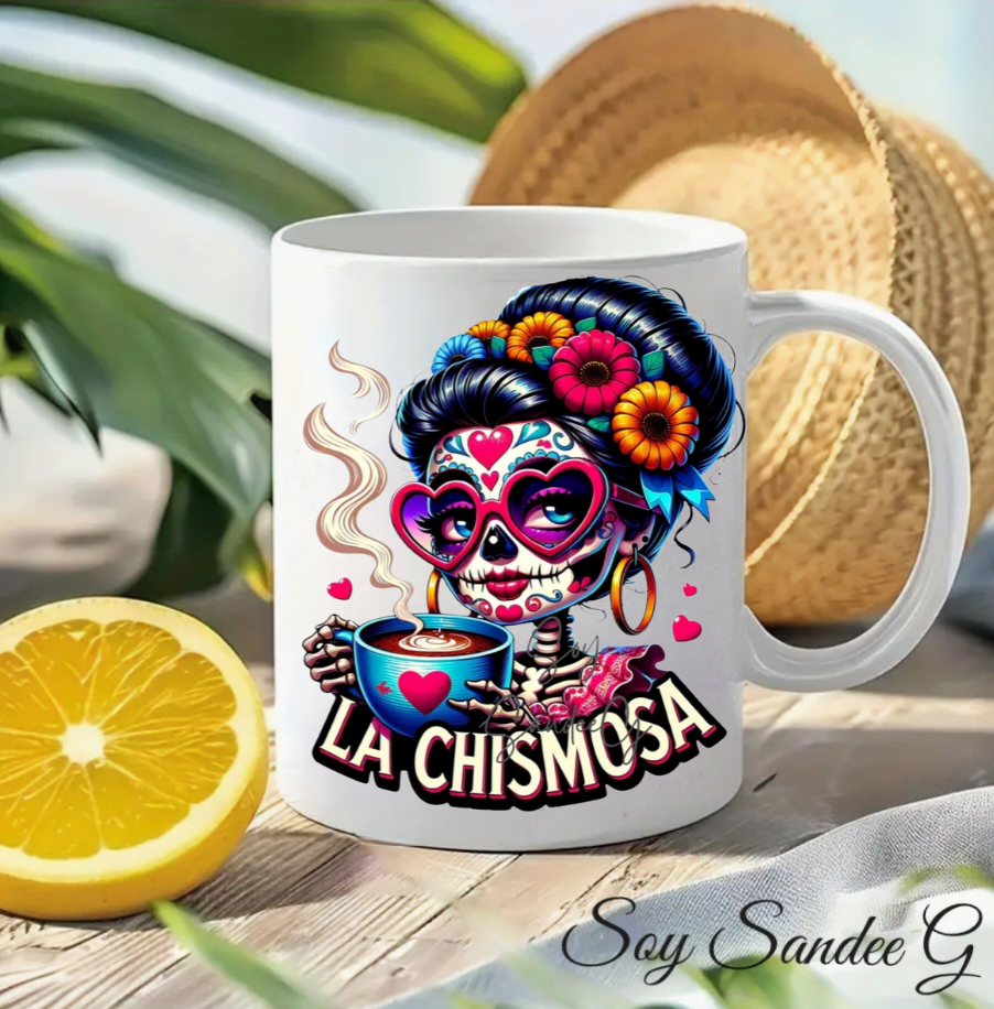 La Chismosa Sugar Skull(The Gossip) - UVDTF Decal for cups/hard surfaces sticker