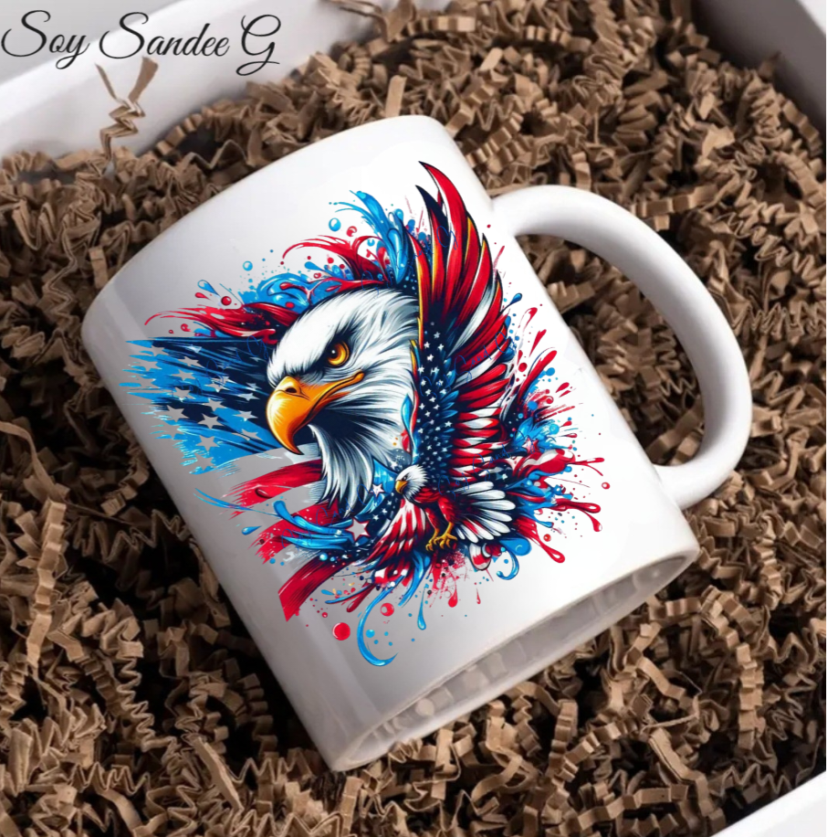 Patriotic Eagle #4 - UVDTF Decal for cups/hard surfaces sticker