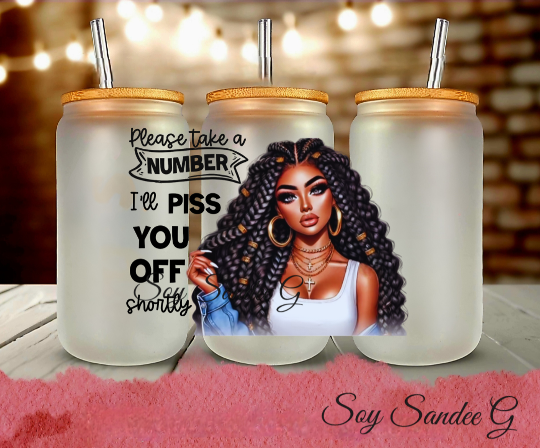 Please Take a Number - UVDTF Decal for cups/hard surfaces sticker