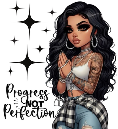 Progress NOT Perfection - UVDTF Decal for cups/hard surfaces sticker