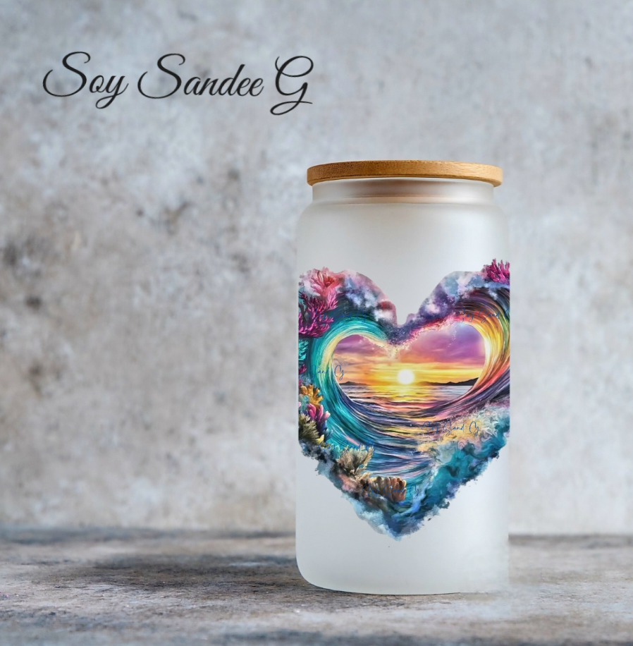 Beach Heart - UVDTF Decal for cups/hard surfaces sticker