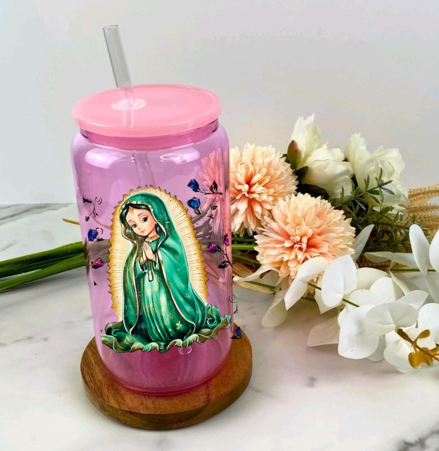 Virgen de Guadalupe Green Dress- UVDTF Wrap for cups/hard surfaces