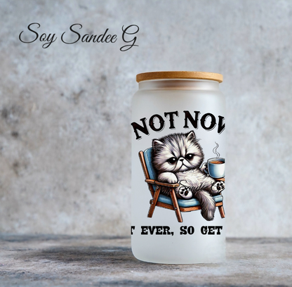 Not Now Cat - UVDTF Decal for cups/hard surfaces sticker