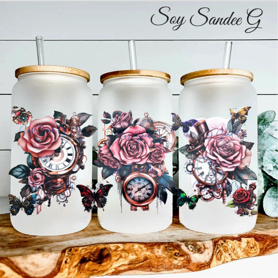 Envoltura UVDTF de rosas en el tiempo