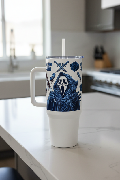Blue Ghostface - UVDTF Wrap for cups/hard surfaces sticker