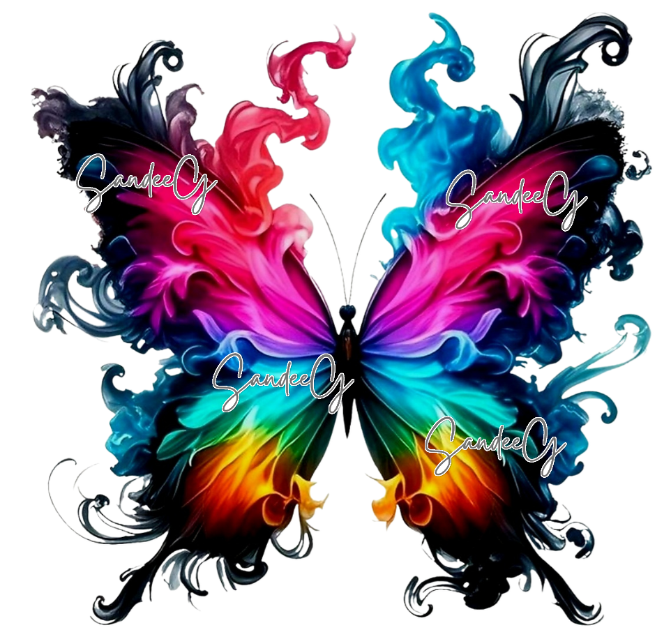 Smoke Butterfly #10 - UVDTF Decal for cups/hard surfaces sticker