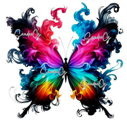 Smoke Butterfly #10 - UVDTF Decal for cups/hard surfaces sticker