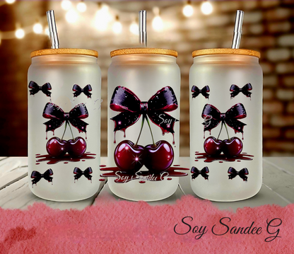 Dark Cherries - UVDTF Wrap for cups/hard surfaces sticker