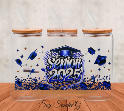 Blue Senior Grad - UVDTF Wrap for cups/hard surfaces sticker