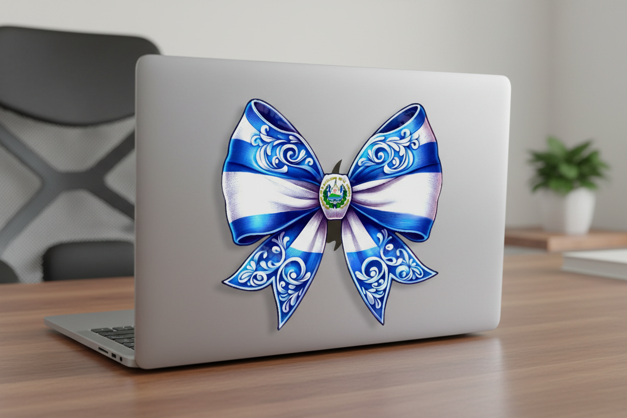 El Salvador Coquette Bow - UVDTF Decal for cups/hard surfaces sticker
