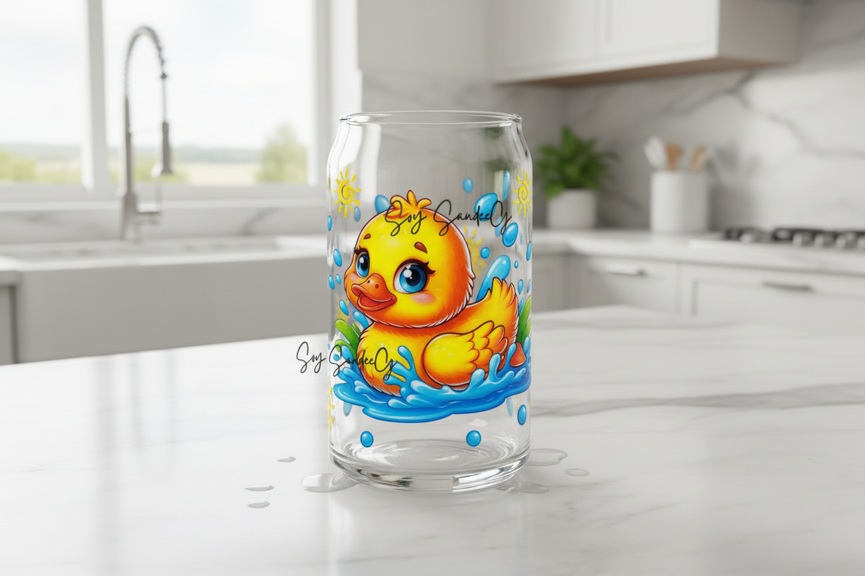 Yellow Rubber Duckie - UVDTF Wrap for cups/hard surfaces sticker