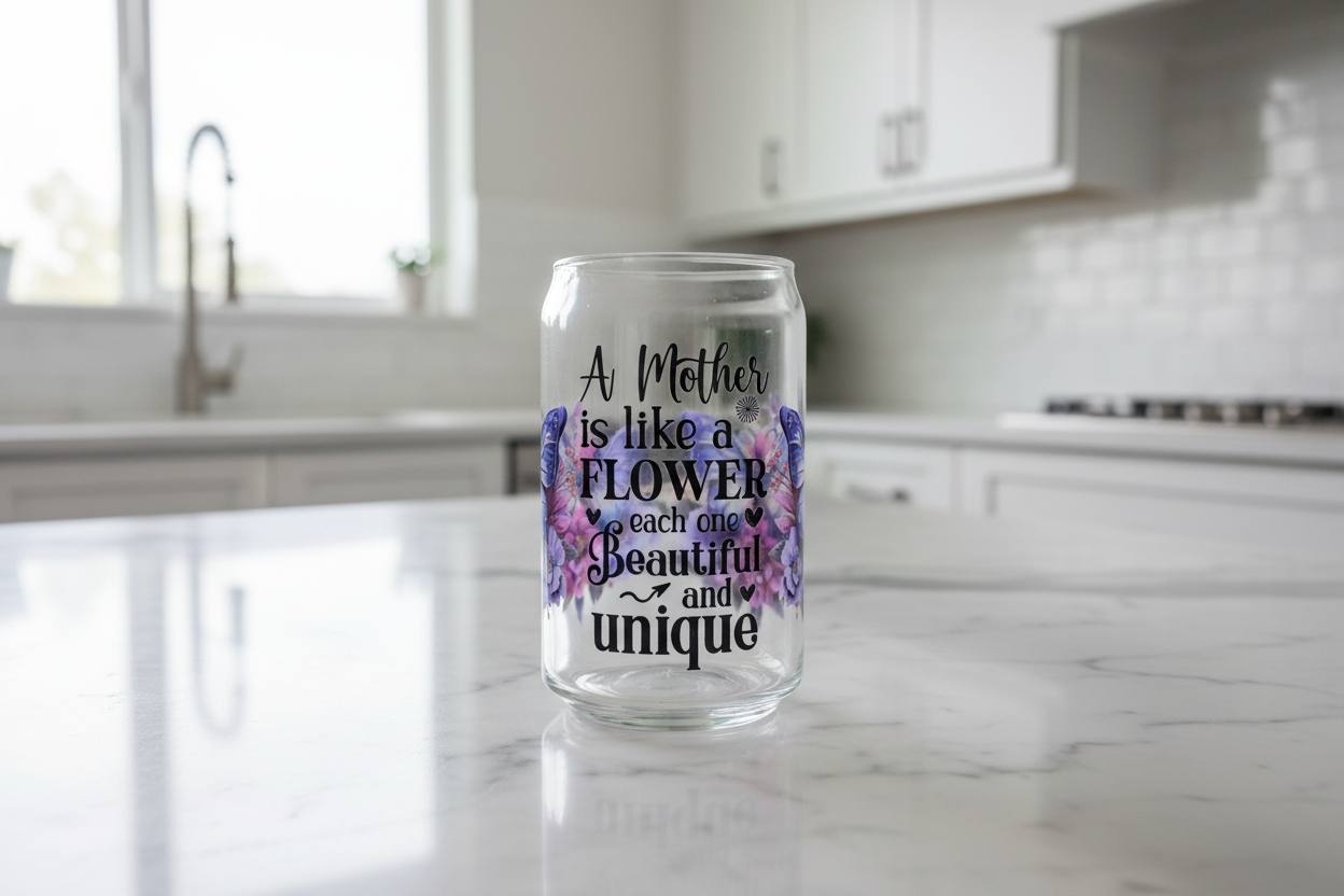 A Mother is Like a Flower - UVDTF wrap for cups/hard surfaces sticker