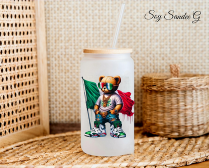 Mexican Bear &  Flag - UVDTF Decal for cups/hard surfaces