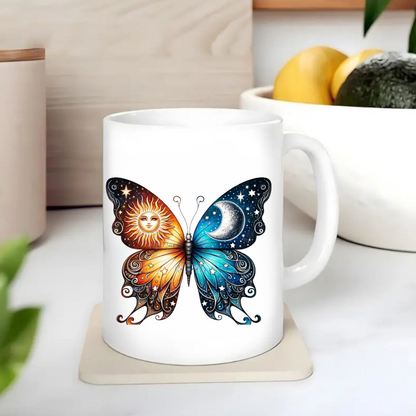 Sun & Moon Butterfly - UVDTF Decal