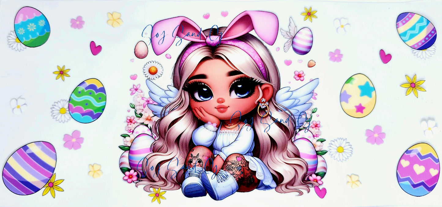 Blondy Easter Cutie - UVDTF Wrap for cups/hard surfaces sticker