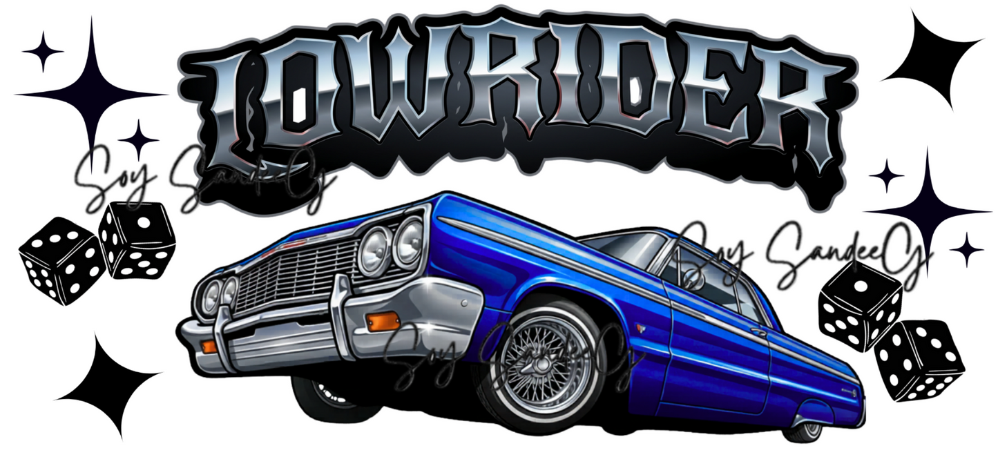 Blue Lowrider - UVDTF Wrap for cups/hard surfaces sticker