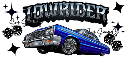 Blue Lowrider - UVDTF Wrap for cups/hard surfaces sticker
