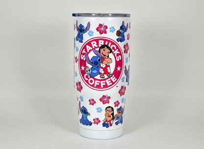 Lilo & Stitch Starbucks - UVDTF Wrap for cups/hard surfaces sticker