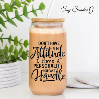 No tengo actitud... Calcomanía UVDTF