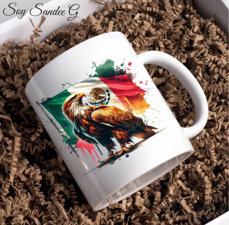 Mexican Eagle & Flag - UVDTF Decal for cups/hard surfaces sticker