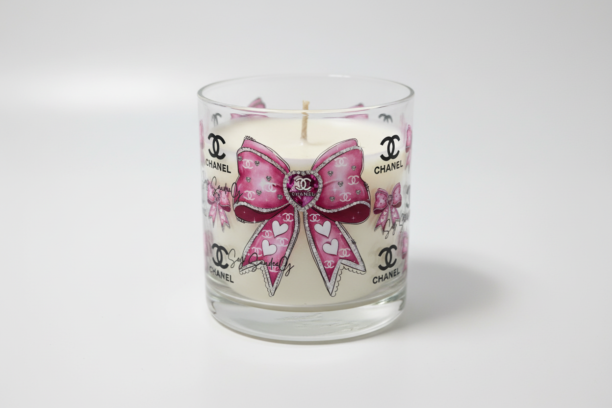 Pink Chanel Bow - UVDTF Wrap for cups/hard surfaces sticker