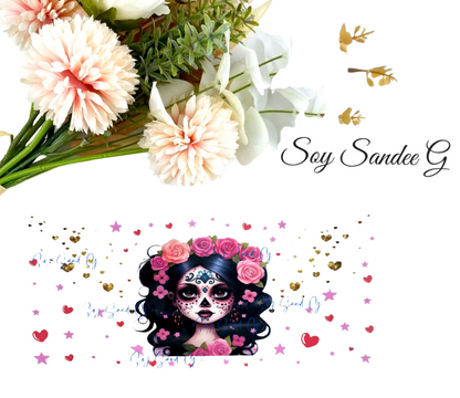 Envoltura UVDTF de Belleza del Día de los Muertos