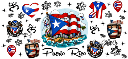 Pero Puerto Rico - UVDTF Wrap for cups/hard surfaces sticker