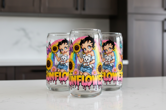 Betty Sunflower - UVDTF Wrap for cups/hard surfaces sticker