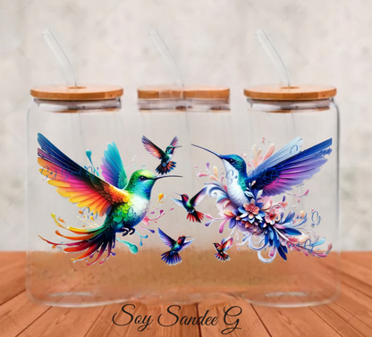 Hummingbirds - UVDTF Wrap for cups/hard surfaces sticker