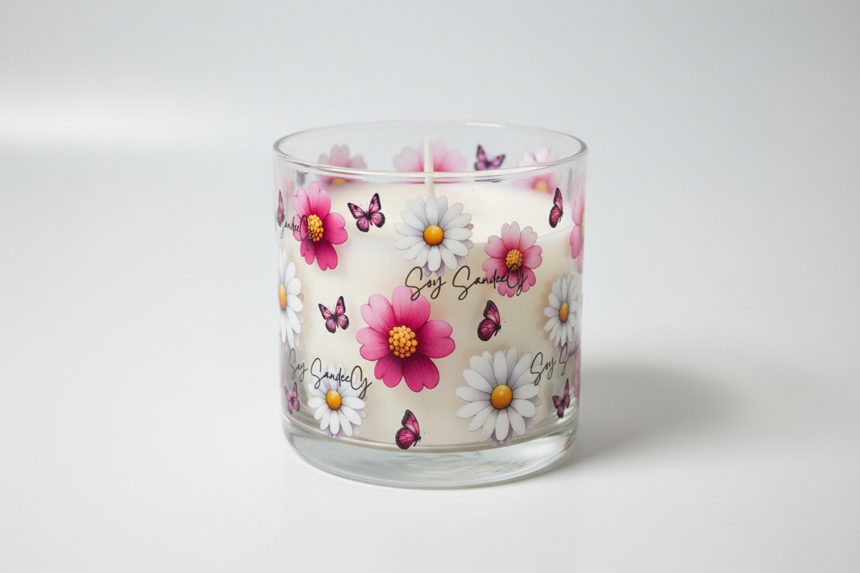 Pink & White Daisies - UVDTF Wrap for cups/hard surfaces sticker