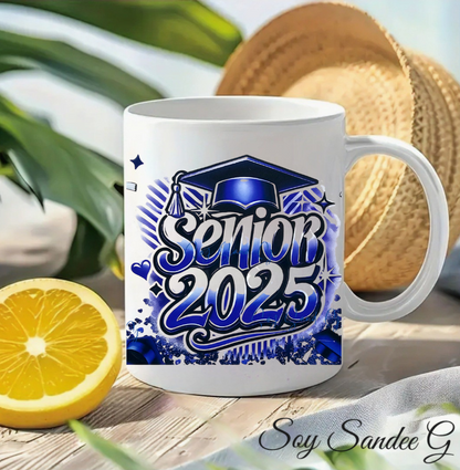 Blue Senior Grad - UVDTF Wrap for cups/hard surfaces sticker