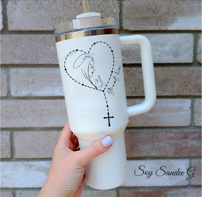 Virgen Mary Rosary - UVDTF Decal for cups/hard surfaces sticker