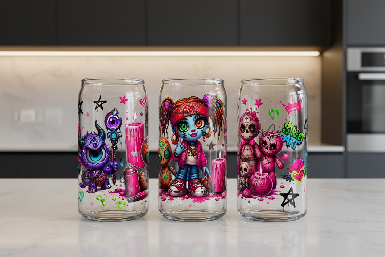 Halloween Street Art - UVDTF Wrap for cups/hard surfaces sticker