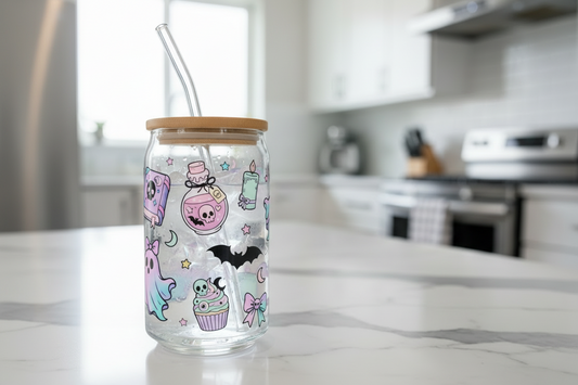 Cute Pastel Halloween Essentials - UVDTF Wrap for cups/hard surfaces sticker
