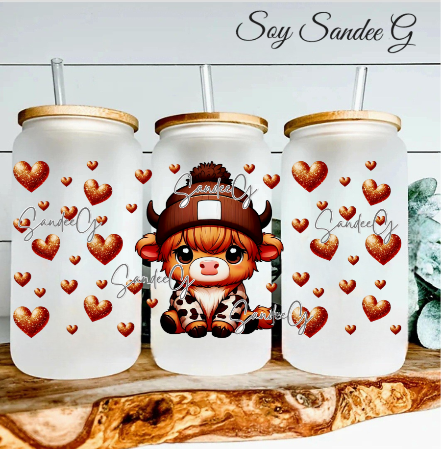 Baby Highland Cow - UVDTF Wrap for cups/hard surfaces sticker