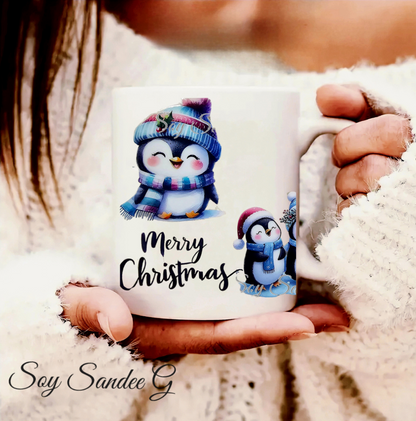 Merry Christmas Penguins - UVDTF Wrap for cups/hard surfaces sticker