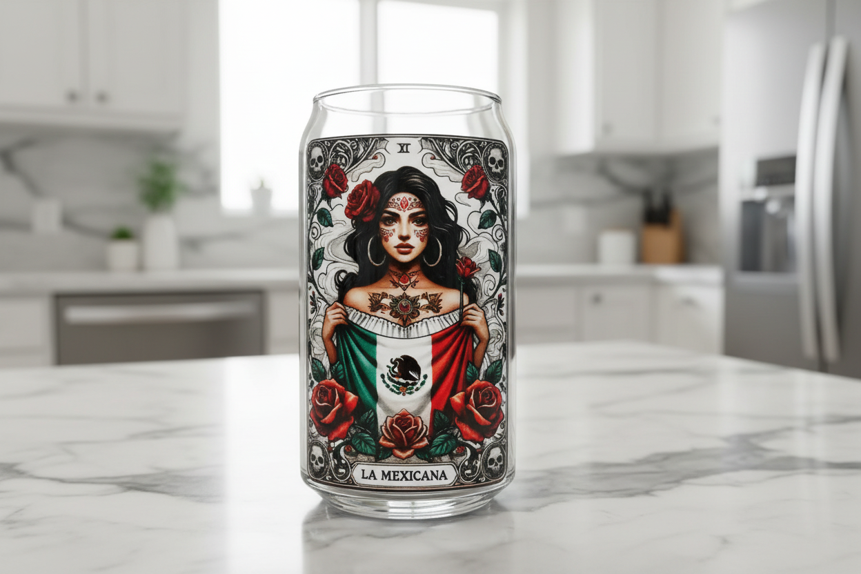 La Mexicana Tarot Card - UVDTF Decal for cups/hard surfaces sticker