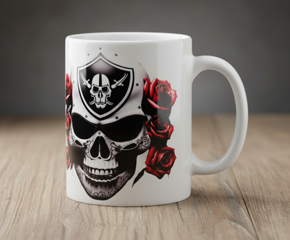 Black with Red Roses Skull - UVDTF Decal for cups/hard surfaces sticker