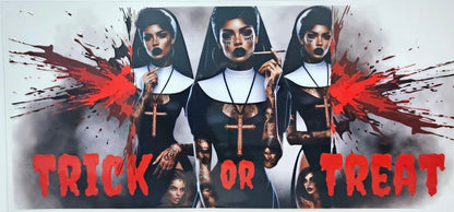 Trick or Treat Nuns - UVDTF Wrap for cups/hard surfaces sticker