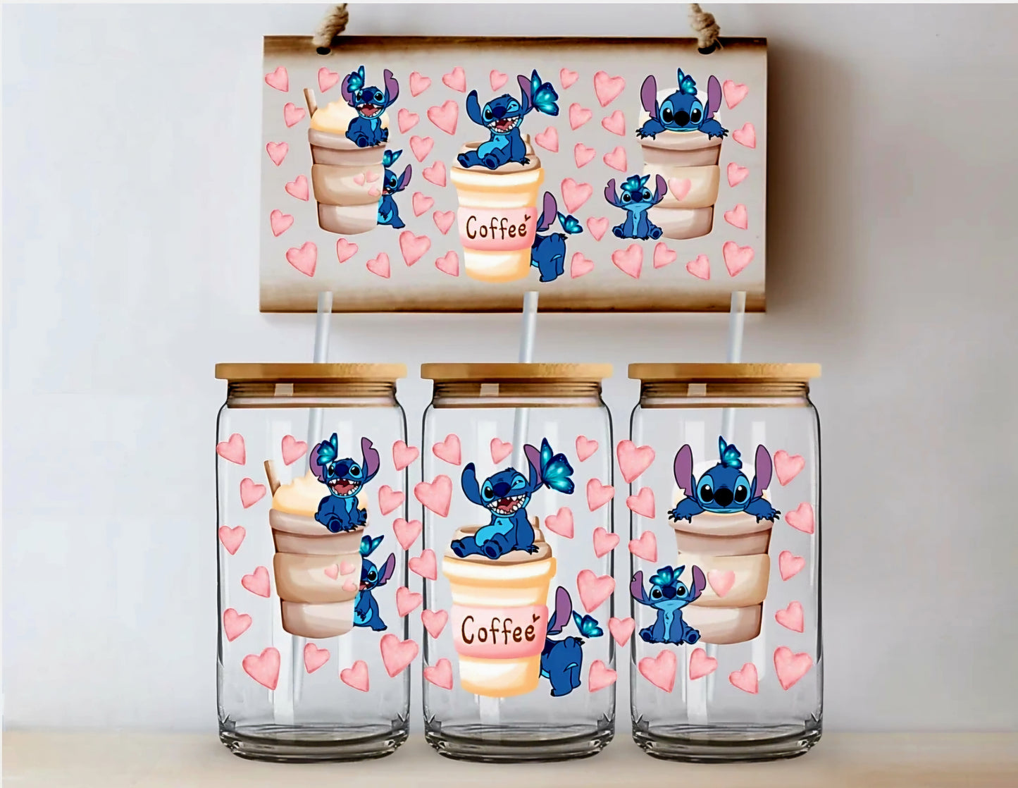 Coser envolturas UVDTF de café