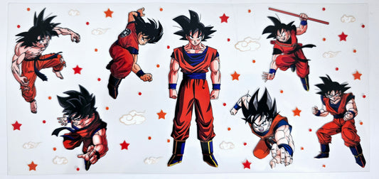 Envoltura UVDTF del uniforme rojo de Dragon Ball