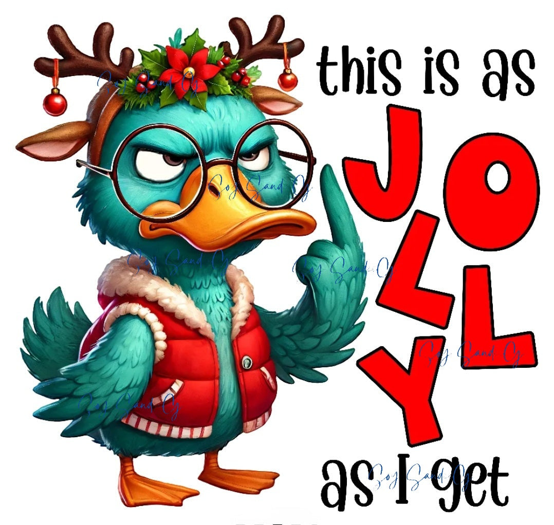 This is as Jolly as I Get - UVDTF Decal for cups/hard surfaces sticker