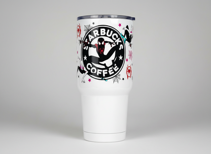 Envoltura UVDTF negra de Spiderman Starbucks