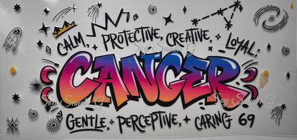Graffiti Cancer - UVDTF Wrap for cups/hard surfaces sticker