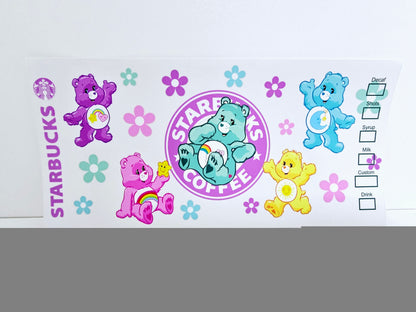 Care Bears Starbucks - UVDTF Wrap